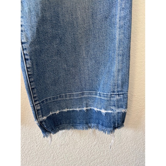 Madewell Wide-Leg Crop Jeans: Frayed Drop-Hem Edition SZ 25 - Picture 10 of 12